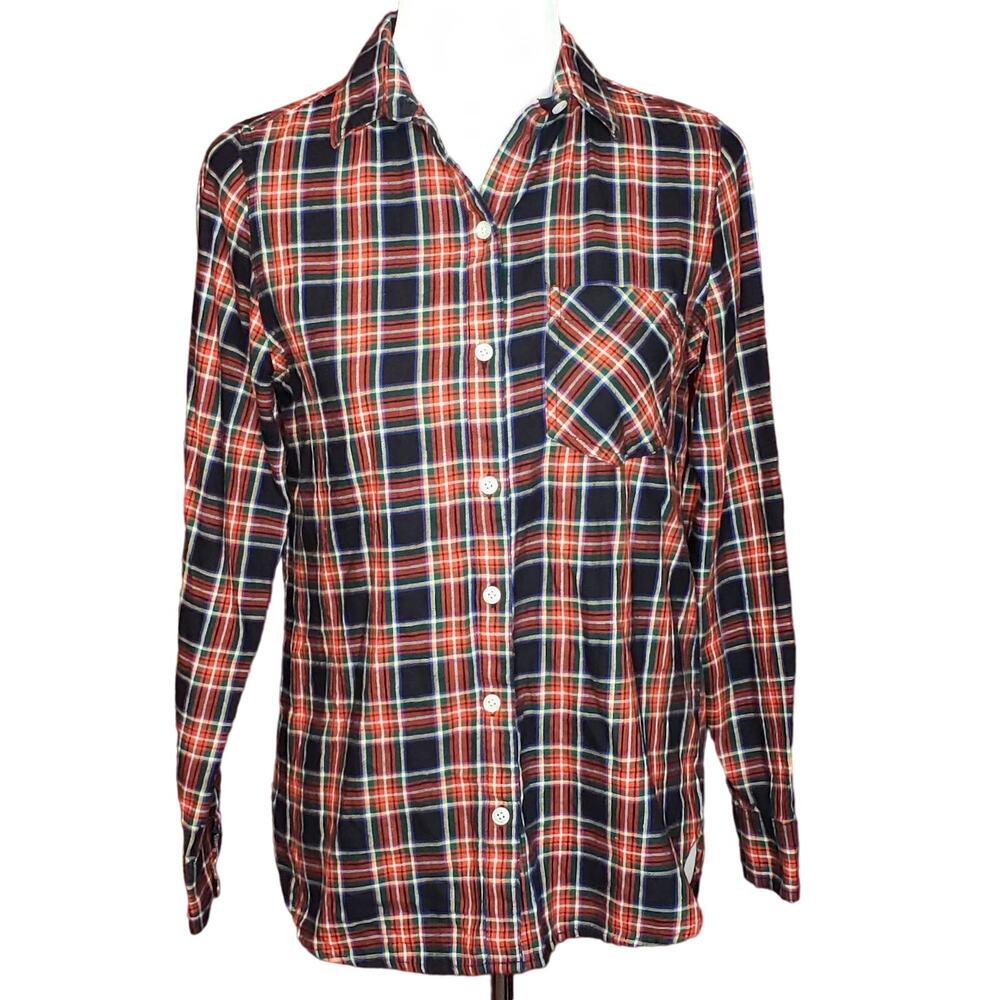 Old Navy the classic shirt button down plaid women's size small shirt top.